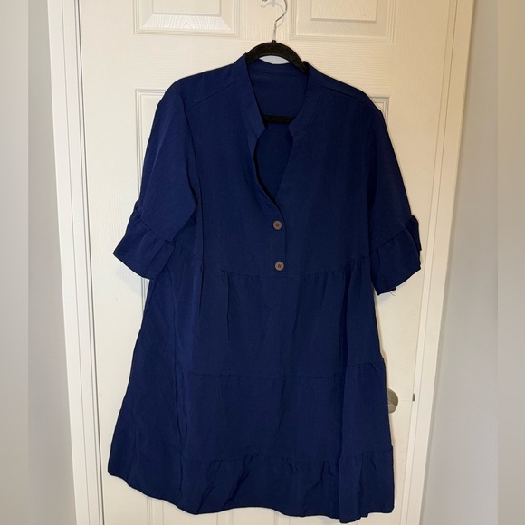 4/$20 SHEIN Curve ruffle sleeve flounced babydoll tiered flowy dress- size XL - Picture 3 of 9